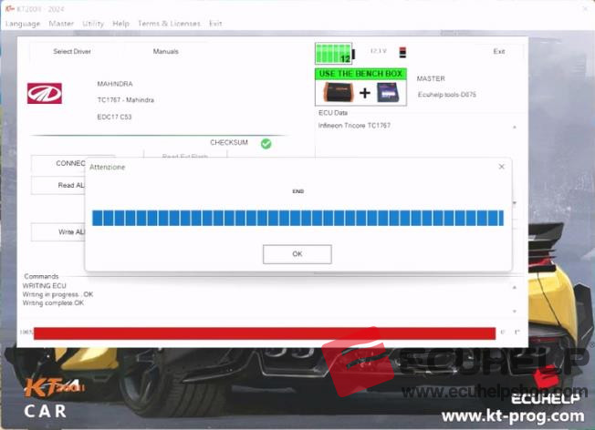 KT200 II Read/Write Mahindra EDC17C53 on Bench-03