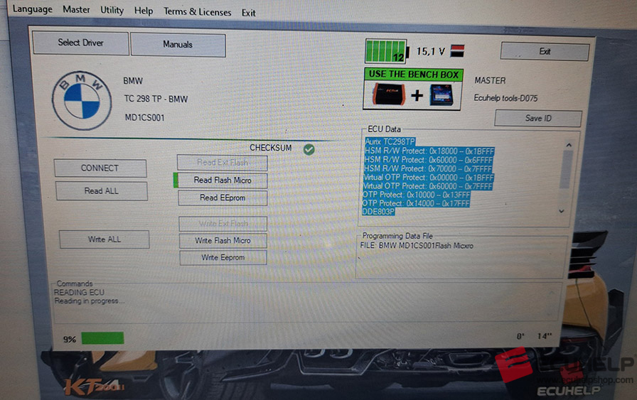 KT200II & KT200 Plus read write BMW 318D 2020 MD1CS001 on Bench-02