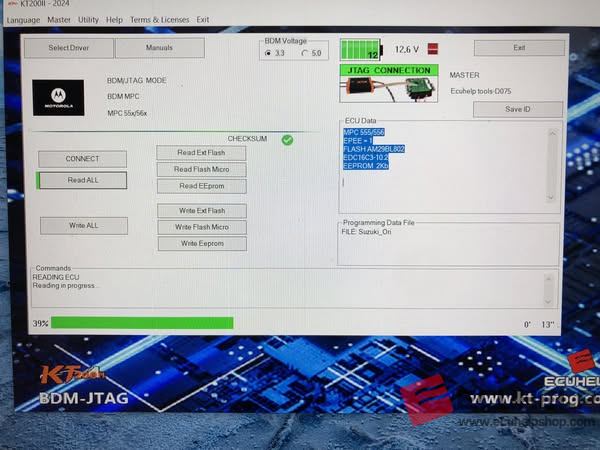 ECUHELP KT200II Read/Write Suzuki Bosch EDC16C3 via BDM Mode-03