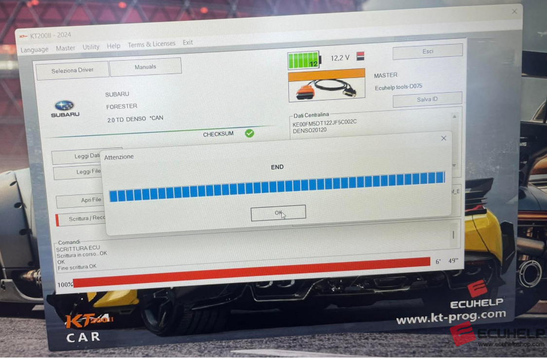 KT200II Read/Write Subaru Forester 2.0 TD 147HP 2014 ECU DENSO via OBD
