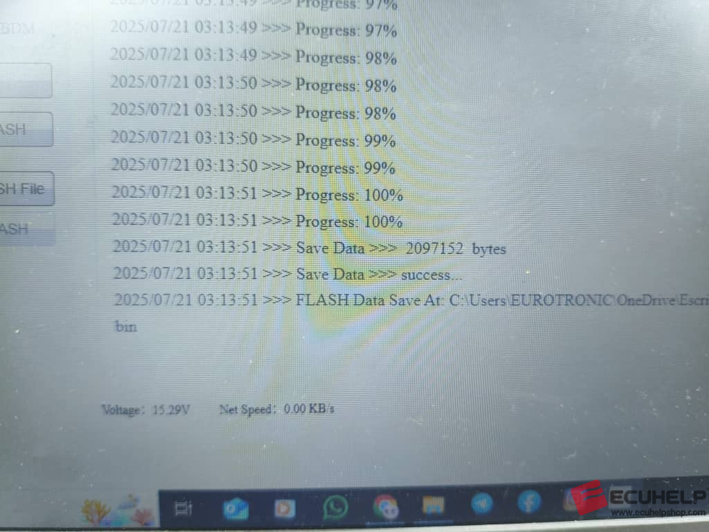 KTflash E38 read/write ok