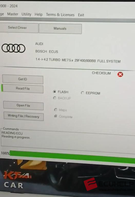 KT200II Read ME7.5 Audi TT 1.8 Petrol in Full System Mode-05