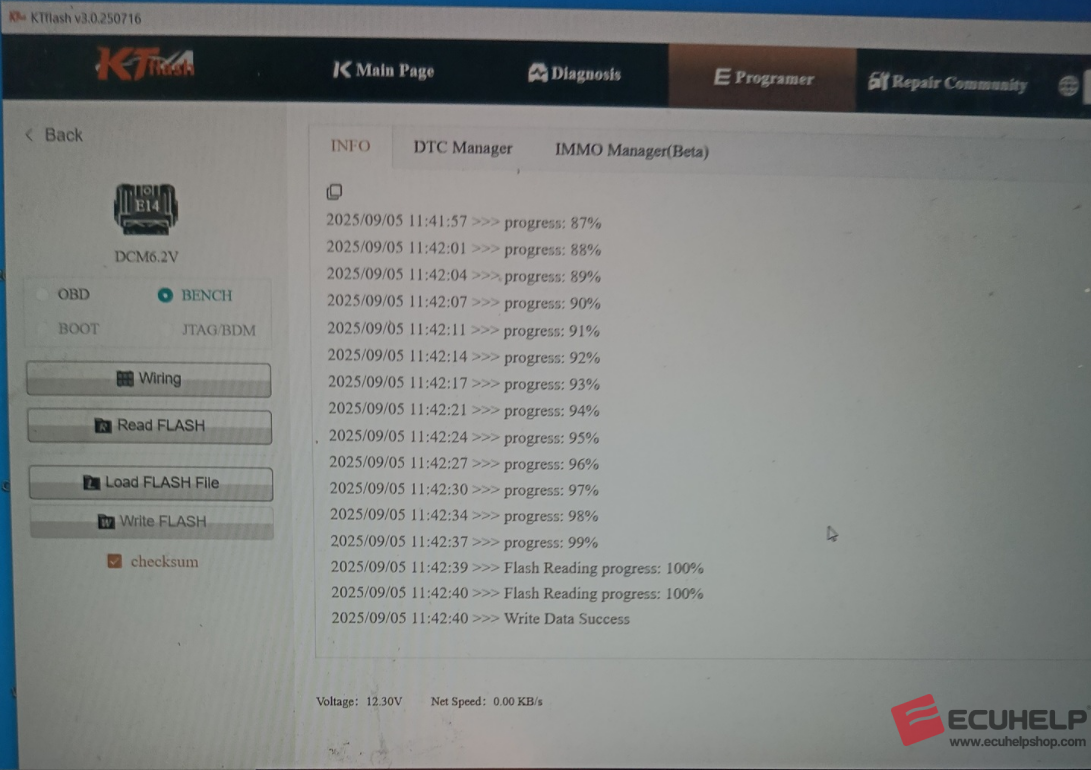 VW Delphi DCM6.2V Bench Read/Write with KTflash-04