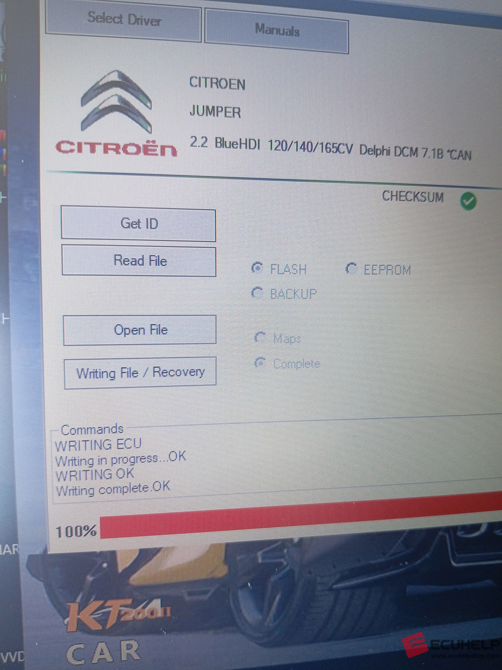 ECUHELP KT200II OBD Read and Write Citroen Jumper 2022 DCM7.1B-03