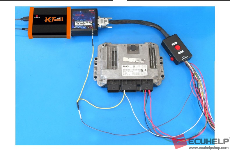 ECUHELP KT200II Read/Write Peugeot 407 EDC16C3 Bench Mode-02