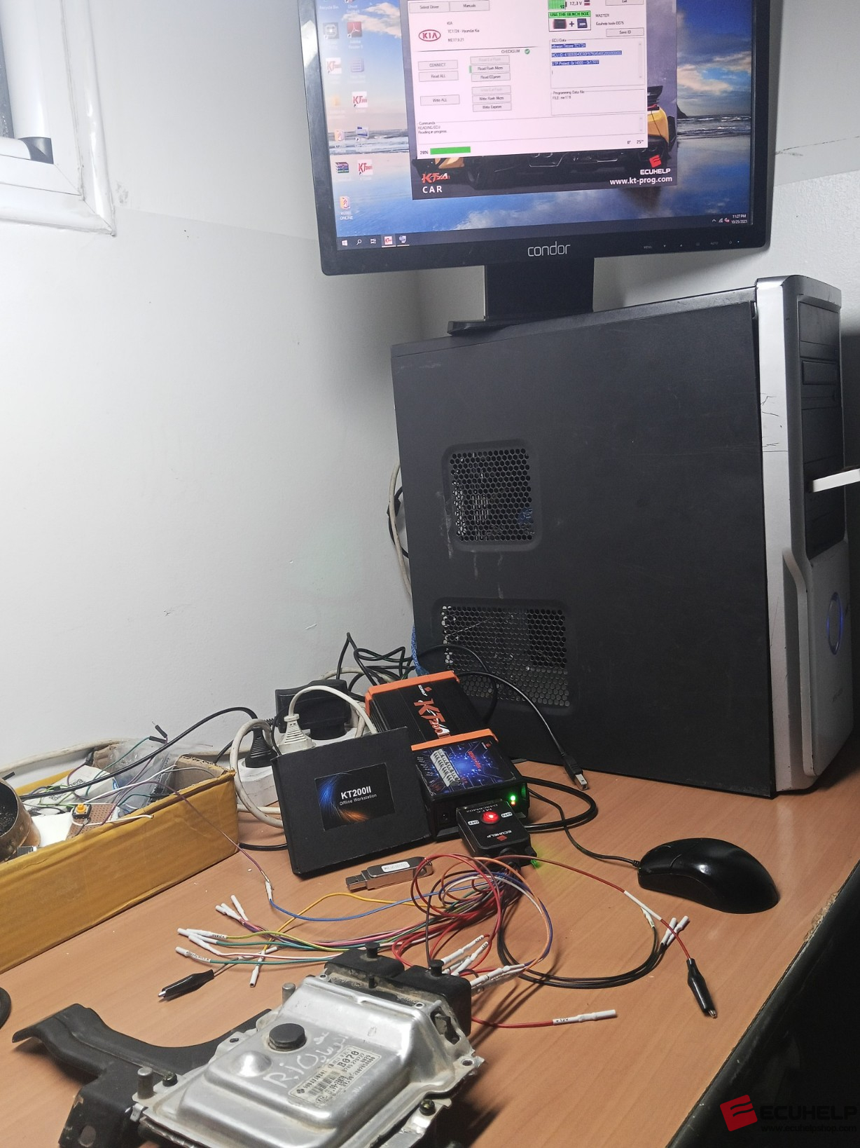 KT200II read write bosch me17.9.21.1 on bench-03