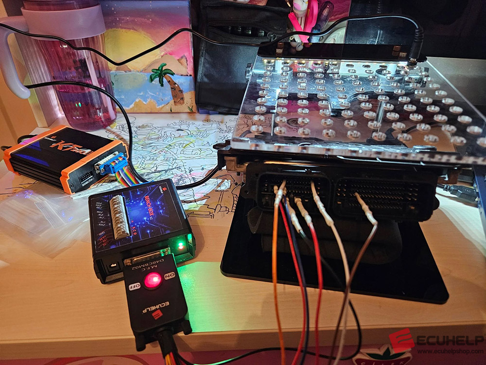 KT200II Read Write Peugeot EDC17C60 on bench-02