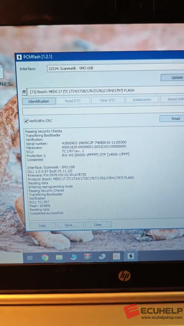 KT200 Plus and PCM read / write edc17c59 on bench-08