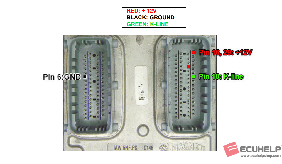 KT200II Read and Write Fiat Marelli IAW 5NF on Bench-02