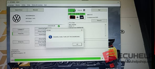 ECUHELP KT200II Read Write EDC16U1 VW Touareg 5.0 TDI V10-03