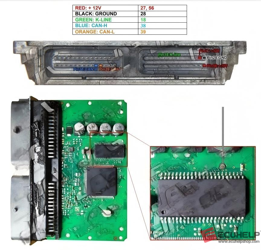 KT200II Read Write Peugeot Gearbox 408 TA2005 Boot Mode-02
