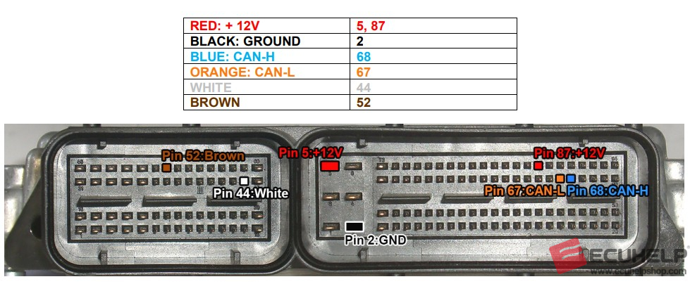 ECUHELP KT200 Read / Write VW Golf 6 EDC17C46 on Bench-01