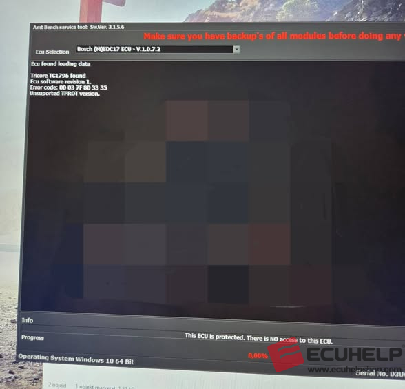 ECUHELP KT200 VR OBD Read & Write VW Bosch EDC17CP20-01