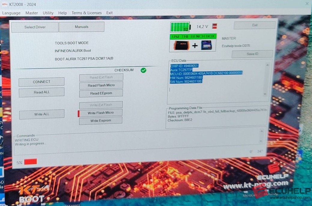 ECUHELP KT200II Read and Write PSA dcm7.1B boot mode-04