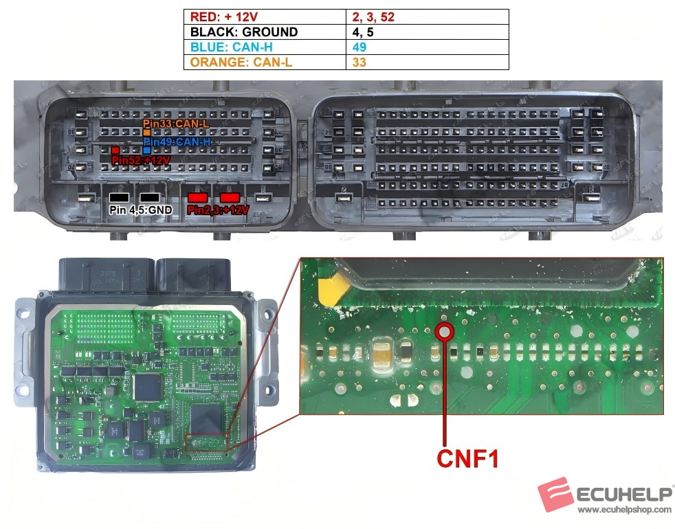 ECUHELP KT200II Read Write PSA Delphi DCM6.2A Boot Mode-01