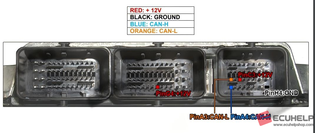 ECUHELP KT200 Read Write Volvo Siemens SID803A Pinout Mode-02