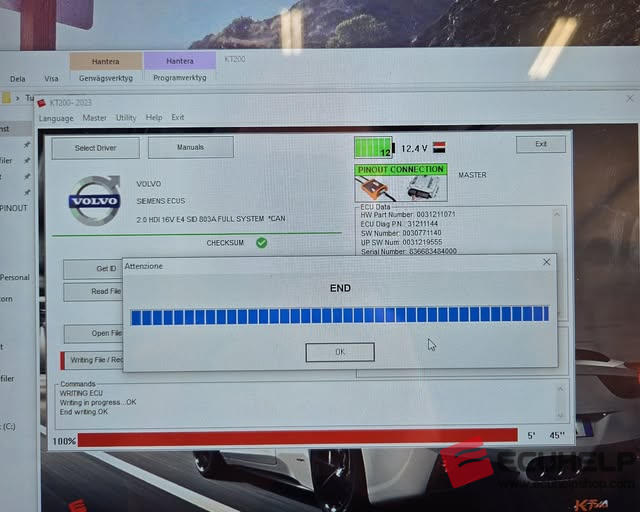 ECUHELP KT200 Read Write Volvo Siemens SID803A Pinout Mode-01