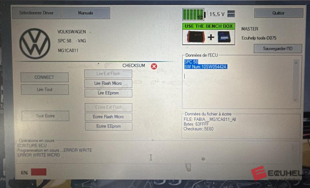 Fix KT200II 2026 writing MG1CA811 error “ERROR Write Micro”