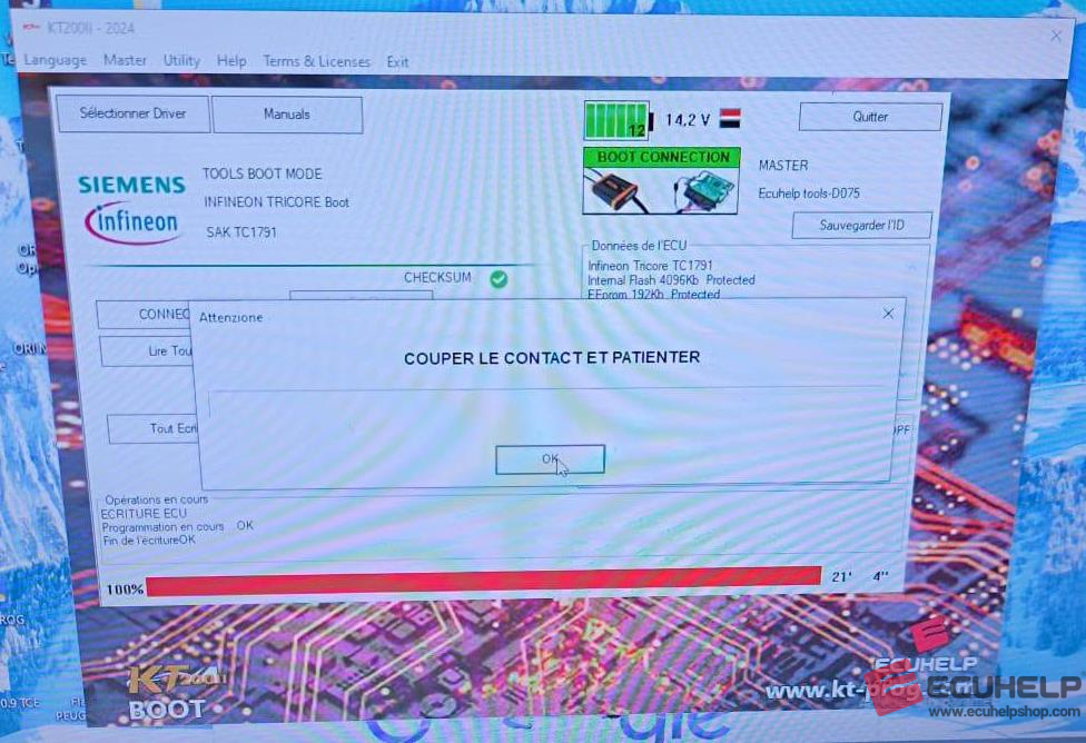 ECUHELP KT200II Read and Write Ford SID211 Boot Mode-03