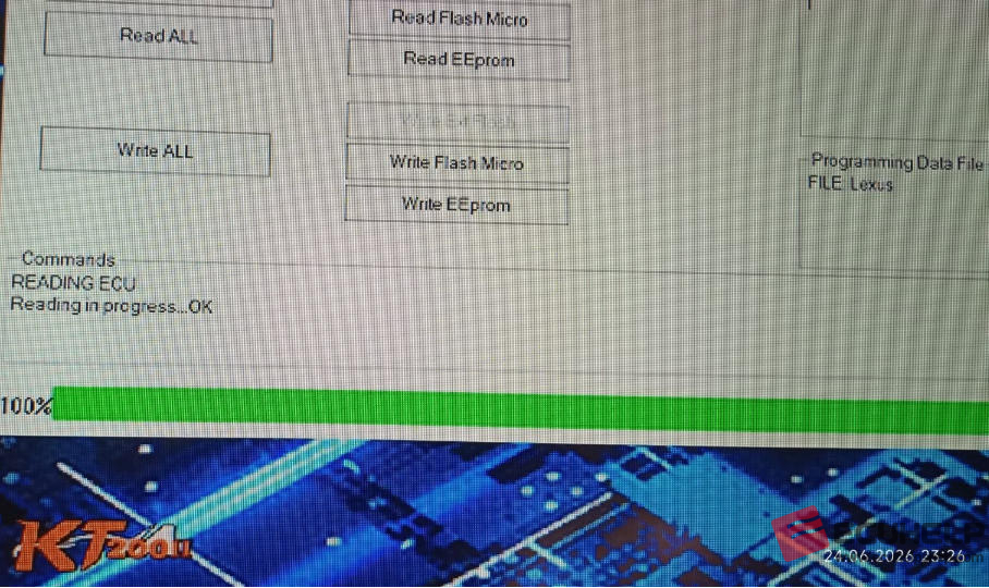 ECUHELP KT200II Read and Write Lexus Denso 76F0038GD JTAG mode-07