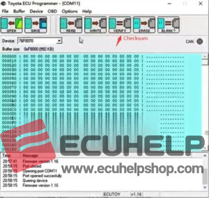 Toyota Lexus ECU Flasher Download, Install, read write Denso 76F0070